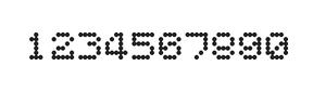5×6数字点阵字体 ddN56AA1383