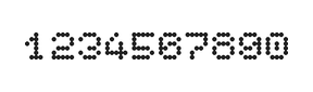 5×6数字点阵字体 ddN56AA1384