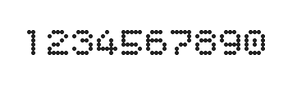 5×6数字点阵字体 ddN56AA1385