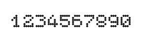 5×6数字点阵字体 ddN56AA1387