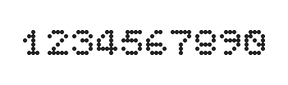 5×6数字点阵字体 ddN56AA1393