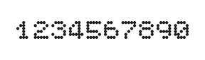 5×6数字点阵字体 ddN56AA1395