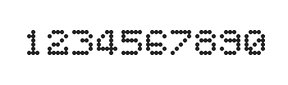 5×6数字点阵字体 ddN56AA1399
