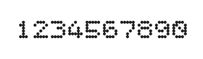 5×6数字点阵字体 ddN56AA1401