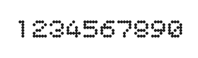 5×6数字点阵字体 ddN56AA1402