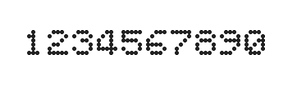5×6数字点阵字体 ddN56AA1403