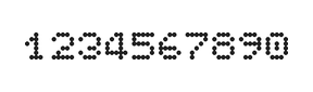 5×6数字点阵字体 ddN56AA1406