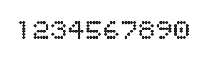 5×6数字点阵字体 ddN56AA1408
