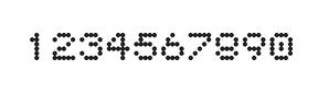 5×6数字点阵字体 ddN56AA1412