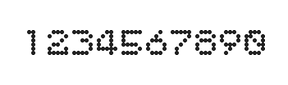 5×6数字点阵字体 ddN56AA1419