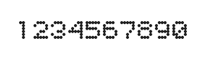 5×6数字点阵字体 ddN56AA1421