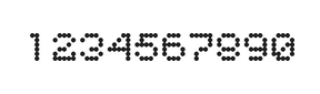 5×6数字点阵字体 ddN56AA1422