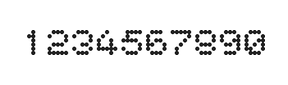 5×6数字点阵字体 ddN56AA1431