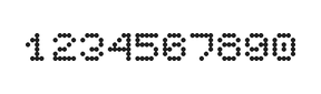 5×6数字点阵字体 ddN56AA1432