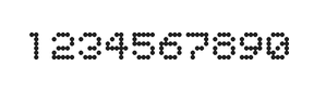 5×6数字点阵字体 ddN56AA1434