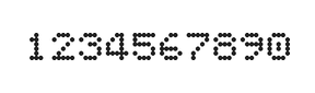 5×6数字点阵字体 ddN56AA1435
