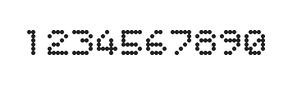 5×6数字点阵字体 ddN56AA1437