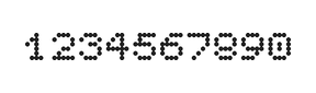 5×6数字点阵字体 ddN56AA1439