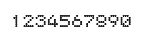 5×6数字点阵字体 ddN56AA1447
