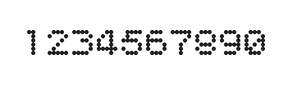 5×6数字点阵字体 ddN56AA1449