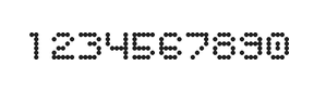5×6数字点阵字体 ddN56AA1450