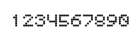 5×6数字点阵字体 ddN56AA1451
