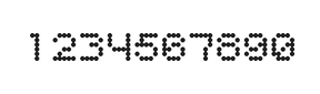 5×6数字点阵字体 ddN56AA1454