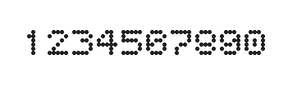 5×6数字点阵字体 ddN56AA1456
