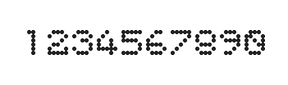 5×6数字点阵字体 ddN56AA1459