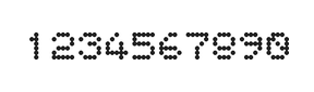 5×6数字点阵字体 ddN56AA1464