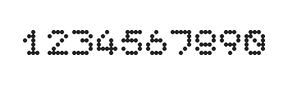 5×6数字点阵字体 ddN56AA1467