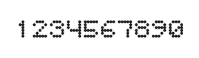 5×6数字点阵字体 ddN56AA1471