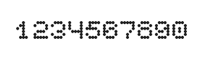 5×6数字点阵字体 ddN56AA1479