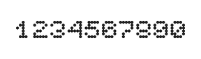 5×6数字点阵字体 ddN56AA1480