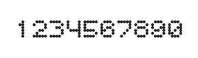 5×6数字点阵字体 ddN56AA1484