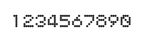 5×6数字点阵字体 ddN56AA1485