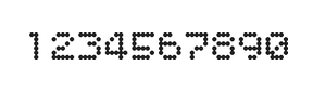5×6数字点阵字体 ddN56AA1486