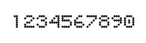 5×6数字点阵字体 ddN56AA1487