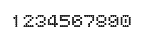 5×6数字点阵字体 ddN56AA1497