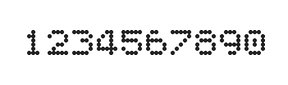 5×6数字点阵字体 ddN56AA1499