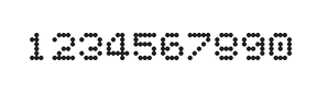 5×6数字点阵字体 ddN56AA1525
