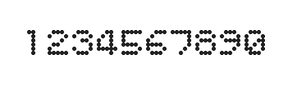 5×6数字点阵字体 ddN56AA1527