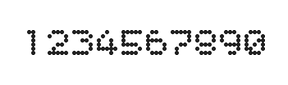 5×6数字点阵字体 ddN56AA1529