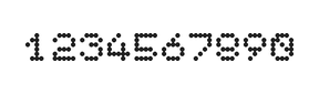 5×6数字点阵字体 ddN56AA1548