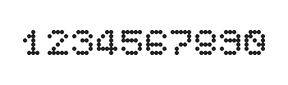 5×6数字点阵字体 ddN56AA1552