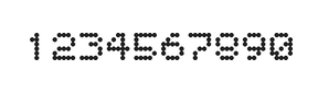 5×6数字点阵字体 ddN56AA1553