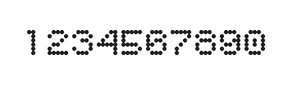 5×6数字点阵字体 ddN56AA1556