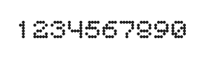 5×6数字点阵字体 ddN56AA1557