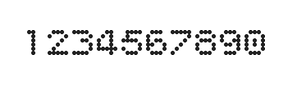 5×6数字点阵字体 ddN56AA1558