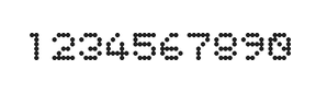 5×6数字点阵字体 ddN56AA1561